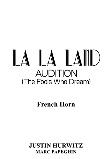 Audition (the Fools Who Dream) (arr. Marc Papeghin)
