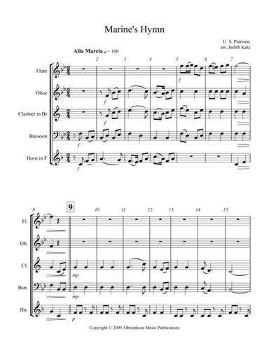 Marine's Hymn (arr. Judith Katz)