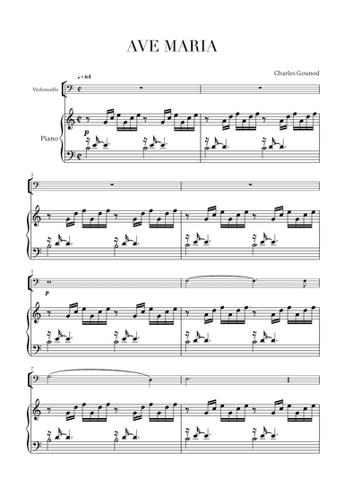 Charles Gounod - Ave Maria for Cello Solo (arr. Cadenza Editions)