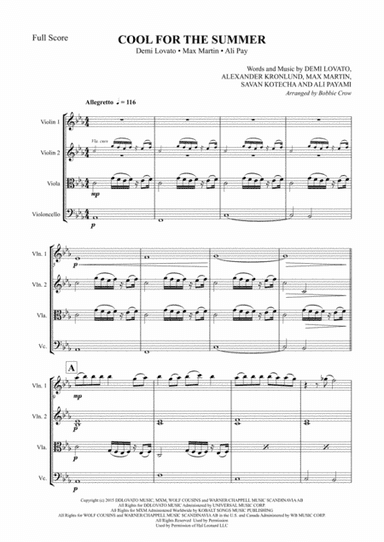 Cool For The Summer (arr. BLC3Music Services LLC)
