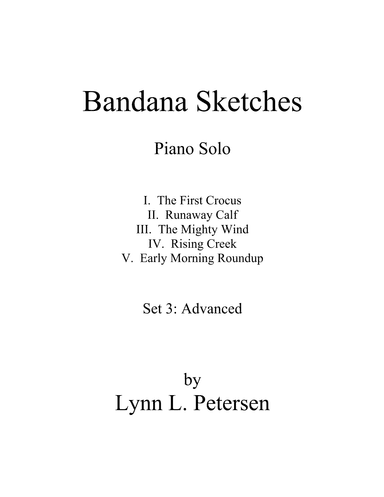 Bandana Sketches (Set 3 - Advanced) - piano solo