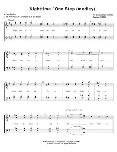 Nighttime in Dixieland / One Step Dixieland Band (men) (arr. Brent Graham)