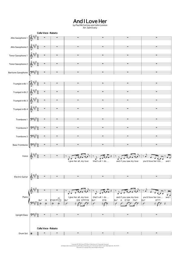 And I Love Her (arr. Sam Every)