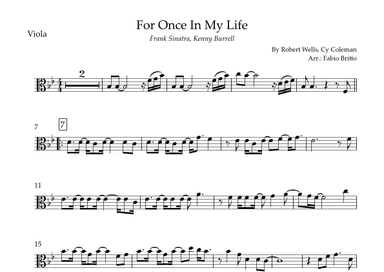 For Once In My Life (arr. Fabio Britto)