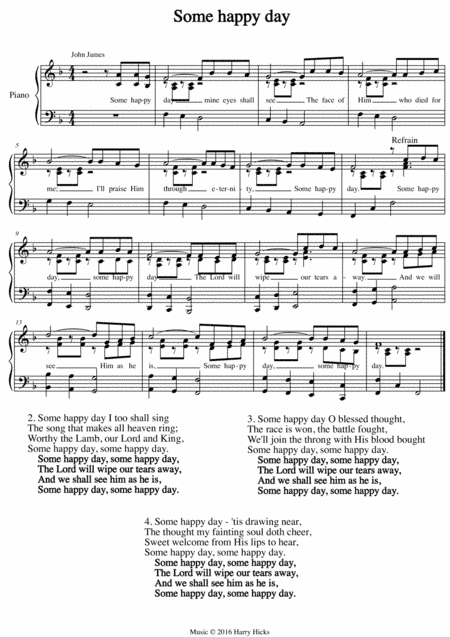 Some happy day. A new tune to a wonderful old hymn.