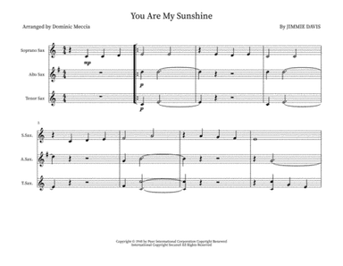 You Are My Sunshine (arr. Dominic Meccia)