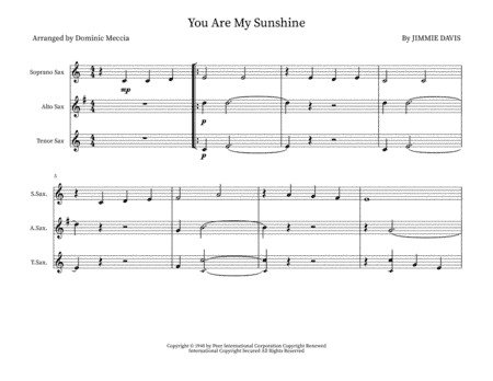 You Are My Sunshine (arr. Dominic Meccia)