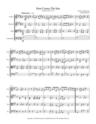 Here Comes The Sun (arr. Sherry Lewis)