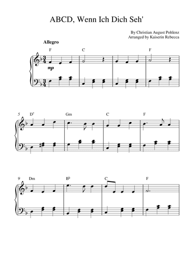 ABCD, Wenn Ich Dich Seh' (arr. Kaiserin Rebecca)