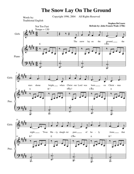 The Snow Lay On The Ground