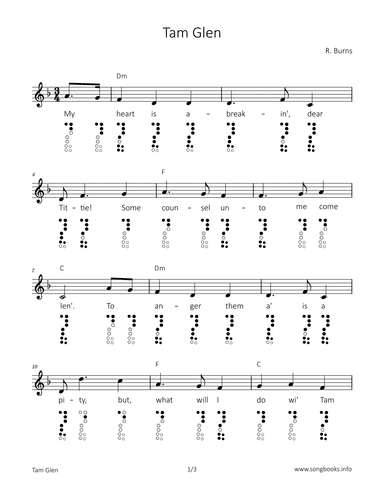 Tam Glan (arr. songbooks.info)