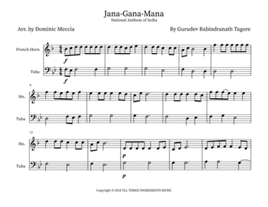 Jana Gana Mana (arr. Dominic Meccia)