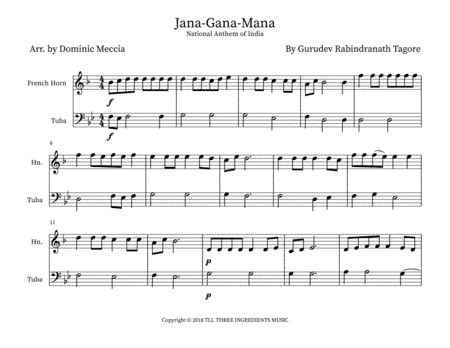Jana Gana Mana (arr. Dominic Meccia)