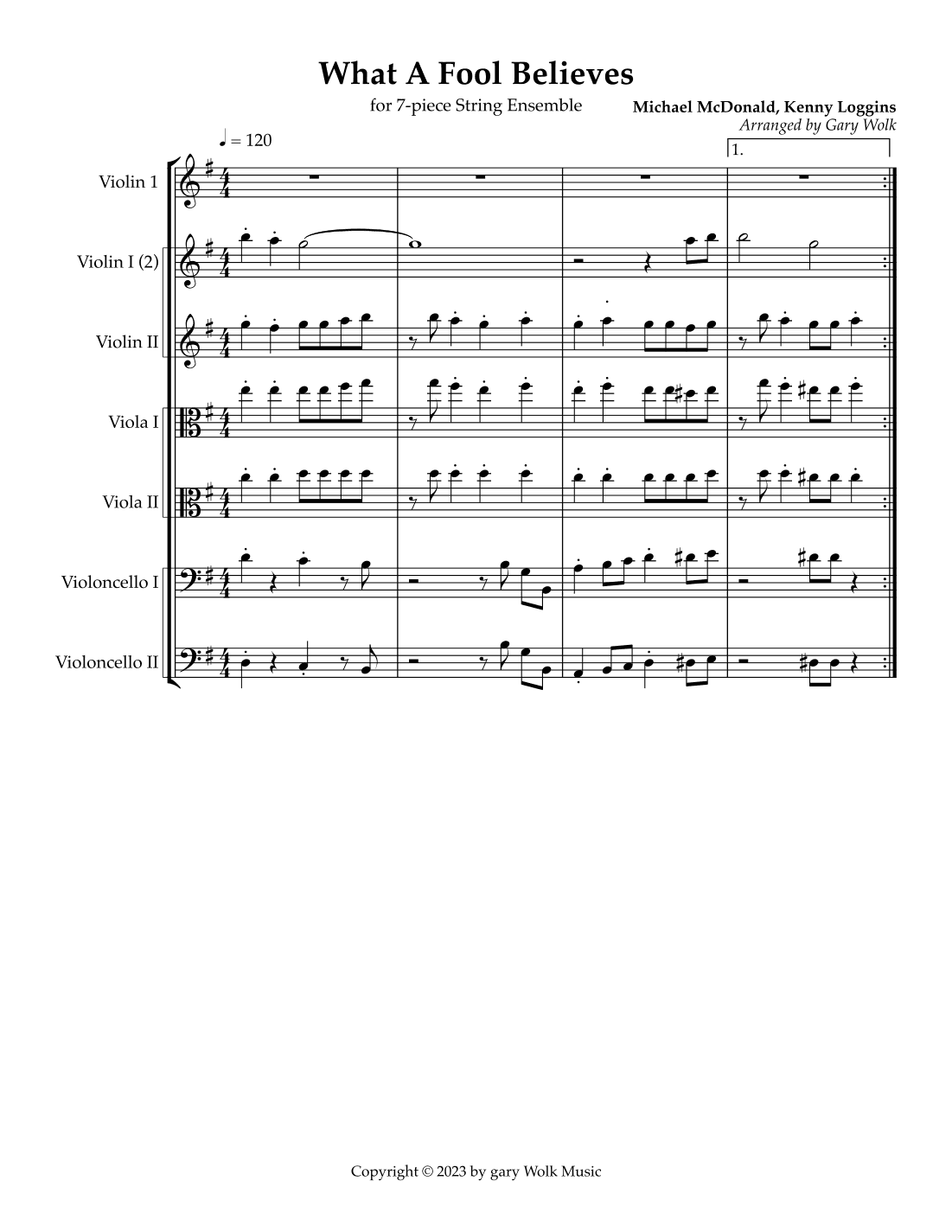 What A Fool Believes (arr. Gary Wolk)