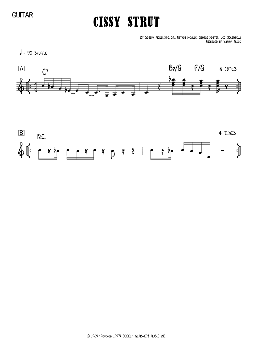Cissy Strut (arr. Rammy Music)