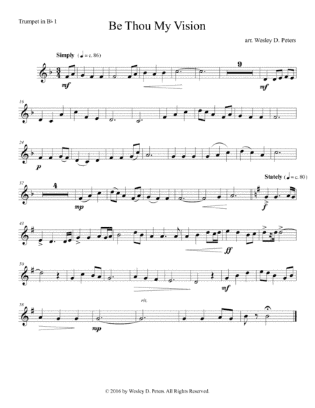 Be Thou My Vision (Brass Sextet) (arr. Wesley D. Peters)