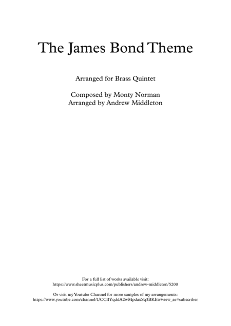 James Bond Theme (arr. Andrew Middleton)