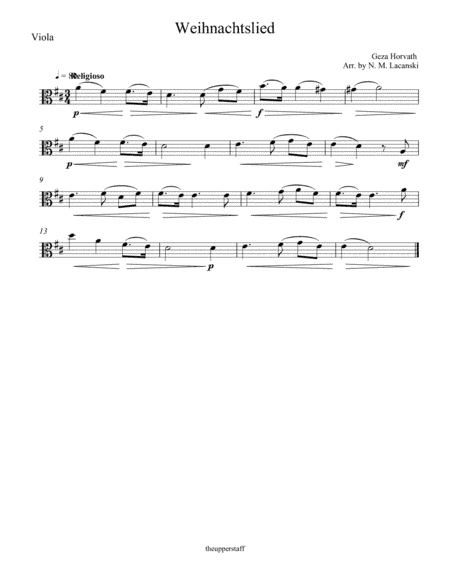 Weihnachtslied (arr. Nick Lacanski)