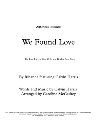 We Found Love (arr. Caroline McCaskey)