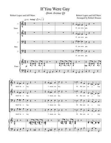 If You Were Gay (arr. Robert Strauss)