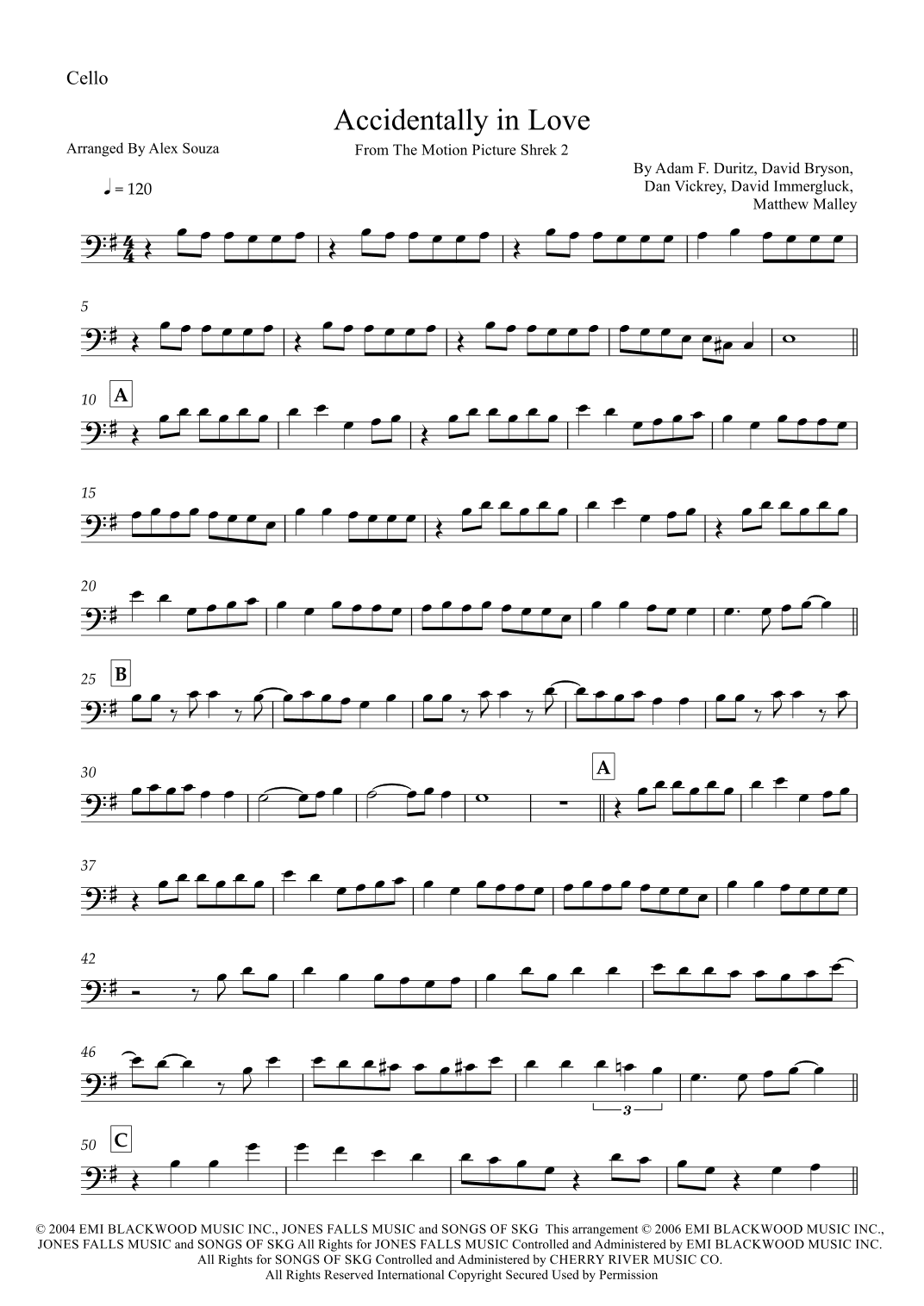Accidentally In Love (arr. Alex Souza)