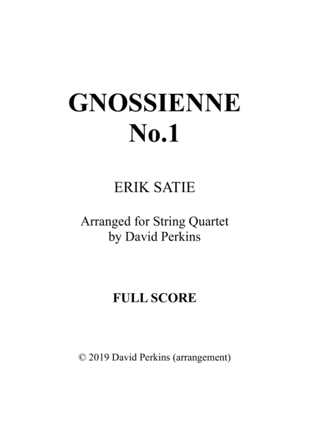 Gnossienne No.1 (arr. David Perkins)
