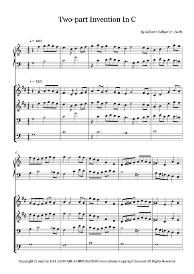 Two-part Invention In C (arr. Fernanda Moura)