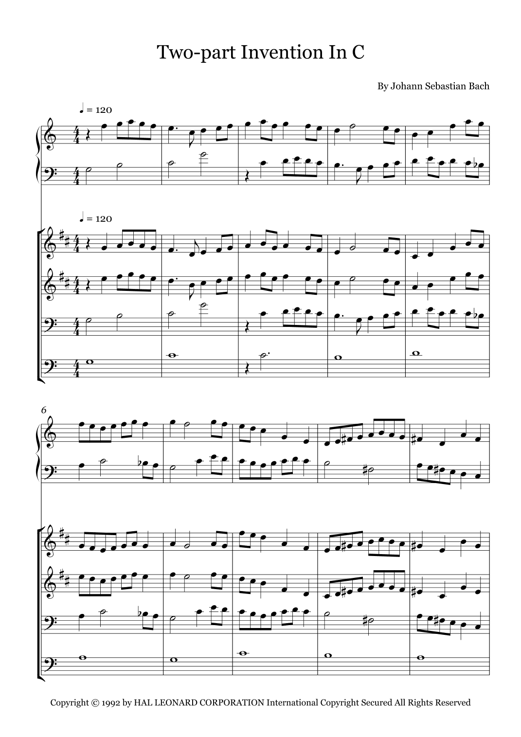 Two-part Invention In C (arr. Fernanda Moura)