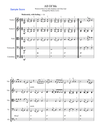 All Of Me (arr. Sherry Lewis)