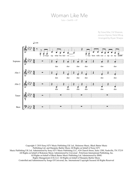 Woman Like Me (arr. Bryan Sharpe)