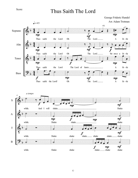 Thus Saith The Lord (arr. Adam Trotman)