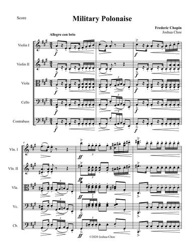 Military Polonaise (arr. Joshua Choe)