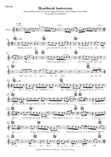 Heartbreak Anniversary (arr. Giovanni Porfirio)