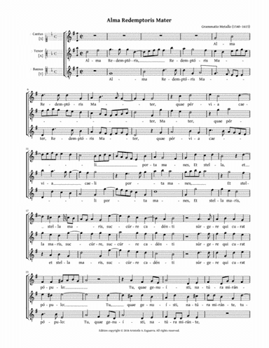 Alma Redemptoris Mater (Metallo) - SAT (arr. Aristotle A. Esguerra)