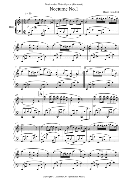 Nocturne No.1 for Harp Solo