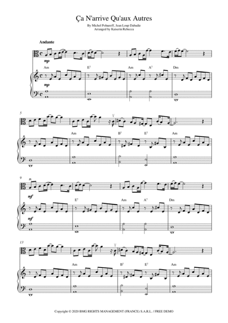Ca N'arrive Qu'aux Autres (arr. Kaiserin Rebecca)