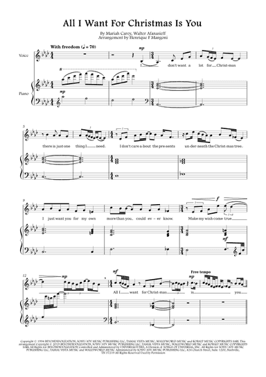 All I Want For Christmas Is You (arr. Henrique F Mangoni)