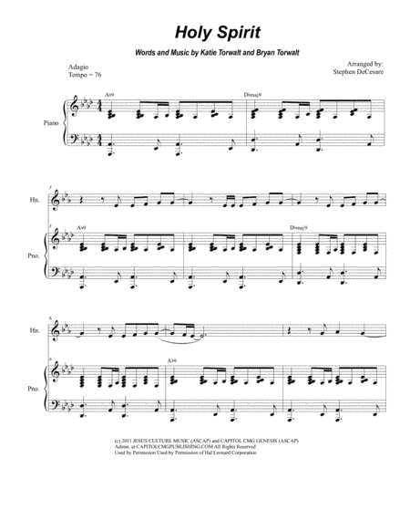 Holy Spirit (arr. Stephen DeCesare)