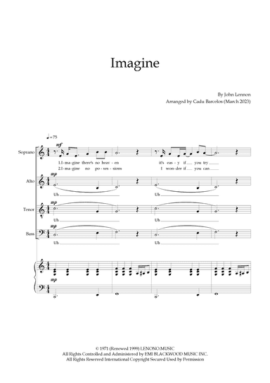 Imagine (arr. Cadu Barcelos)