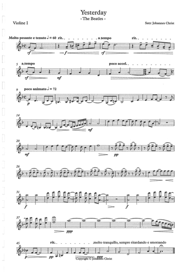 Yesterday (arr. Johannes Christ)