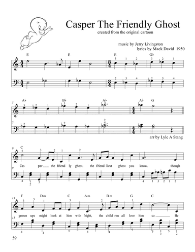 Casper The Friendly Ghost (arr. lyle stang music)