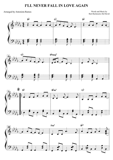 I'll Never Fall In Love Again (arr. Antonieta Ramos Valverde)