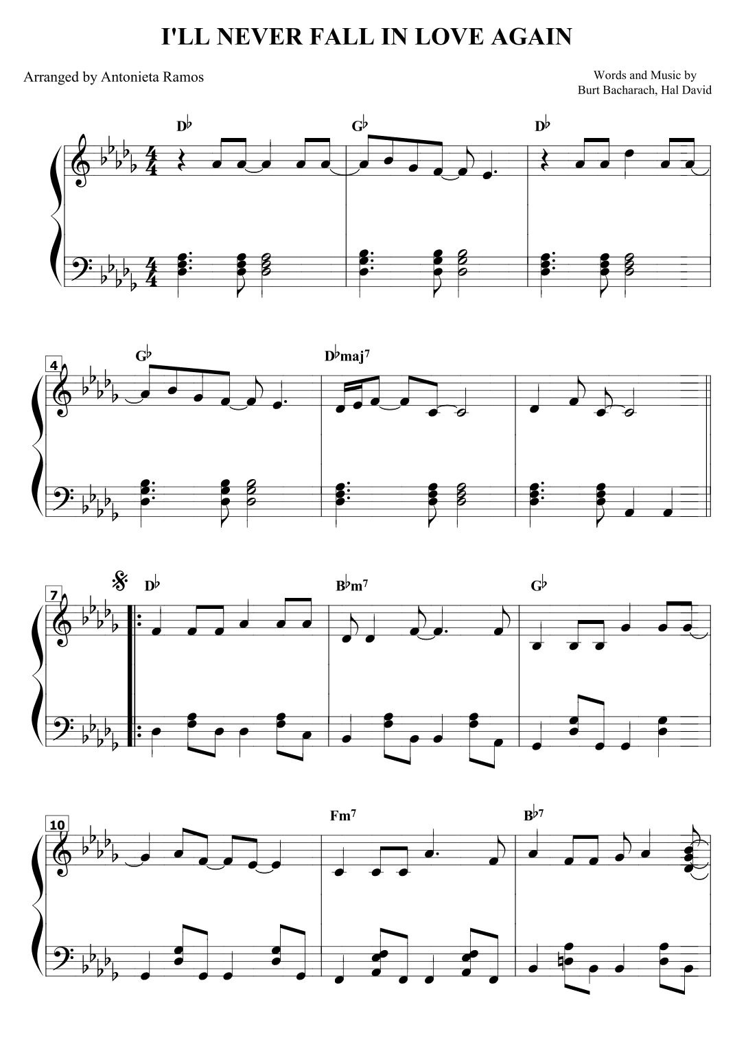 I'll Never Fall In Love Again (arr. Antonieta Ramos Valverde)