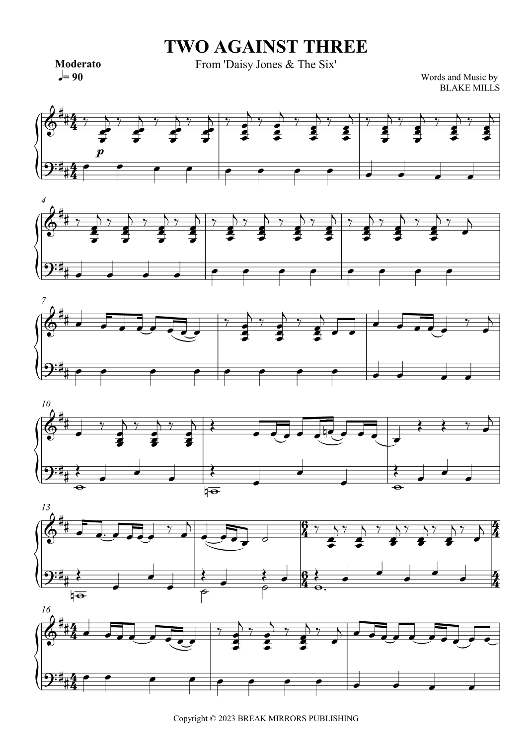 Two Against Three (arr. SCMusic)