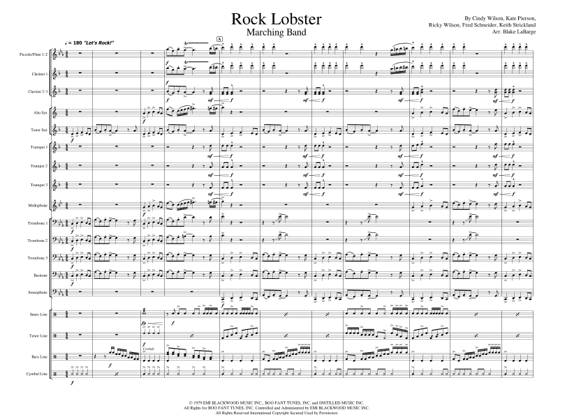 Rock Lobster (arr. Blake LaBarge)