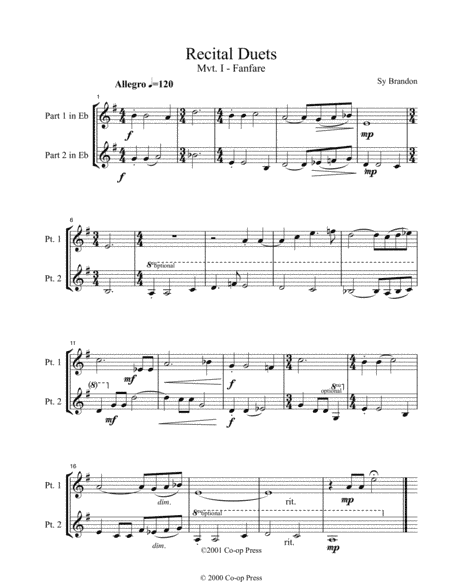Recital Duets Eb Book