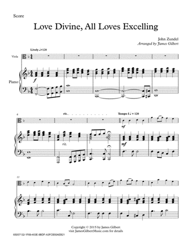 Love Divine, All Loves Excelling (arr. James Gilbert)