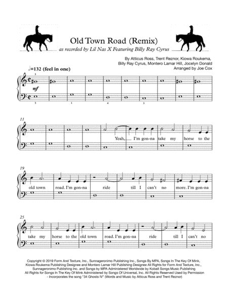 Old Town Road (remix) (arr. Joe Cox)