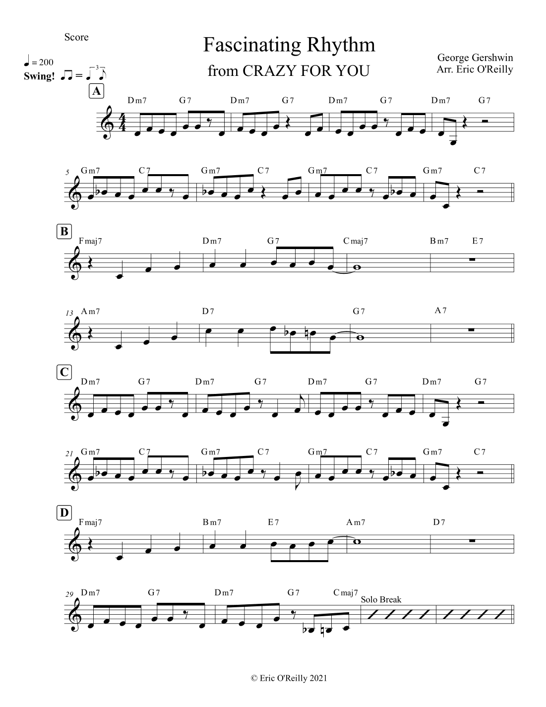 Fascinating Rhythm (arr. Eric O'Reilly)
