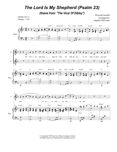 Psalm 23 (theme From The Vicar Of Dibley) (arr. Stephen DeCesare)